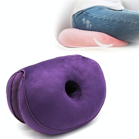 Sedile multifunzionale Dual Comfort Memory Foam Seggiolino anca Bellissimo cuscino in lattice (viola)