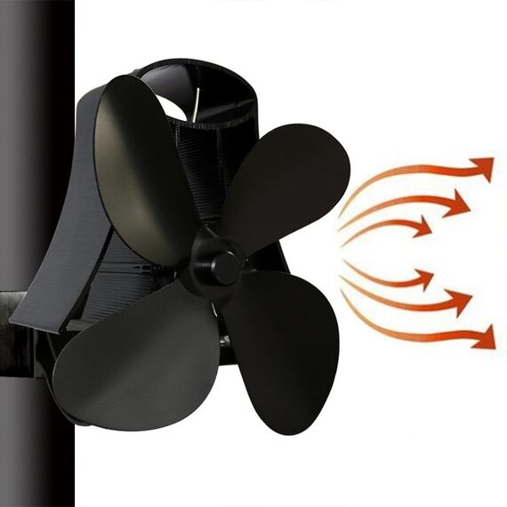 YL 105 4 lama di alluminio di calore alimentata Camino Stufa Fan