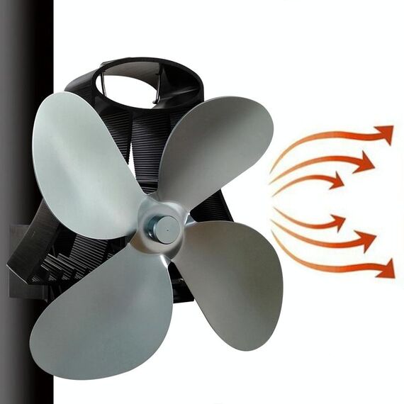 YL 105 4 lama di alluminio di calore alimentata Camino Stufa Fan