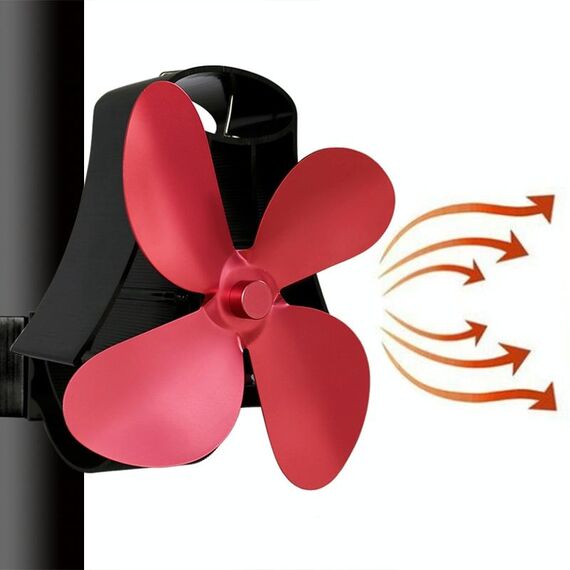YL 105 4 lama di alluminio di calore alimentata Camino Stufa Fan