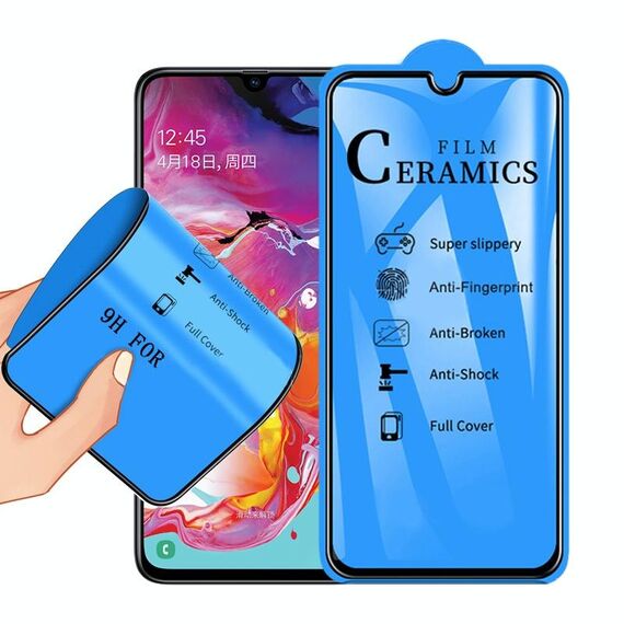 Pellicola Ceramica Full Cover Full Colla 2.5D per Samsung Galaxy A70 / A70S / X653