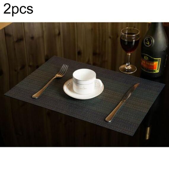 2 pezzi Home Table Cup Mat Decor creativo Coffee Drink Tovaglietta Stoviglie, Dimensioni: 45x30cm (Blu scuro)