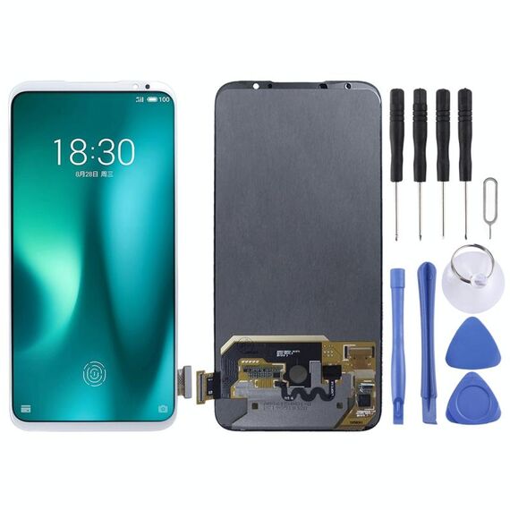 Schermo LCD originale per Meizu 16S Pro con assemblaggio completo di digitalizzatore (bianco)