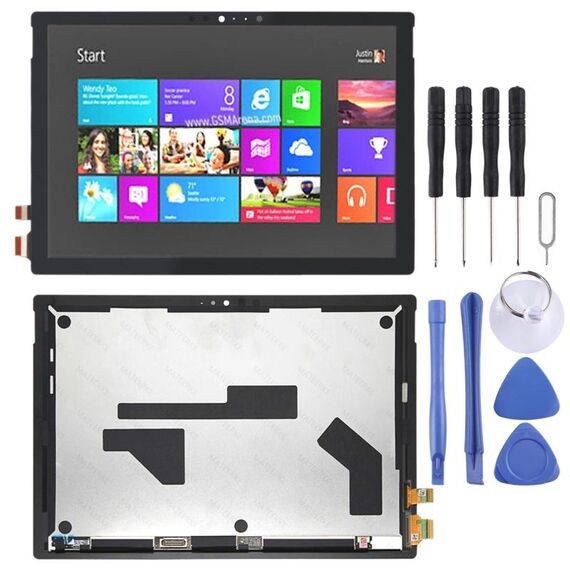 Schermo LCD OEM per Microsoft Surface Pro 6 1807 con digitalizzatore assemblaggio completo (nero)