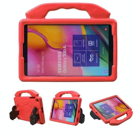 Per Galaxy Tab A 10.1 (2019) Supporto per pollice Guscio protettivo anti caduta piatto EVA (rosso)