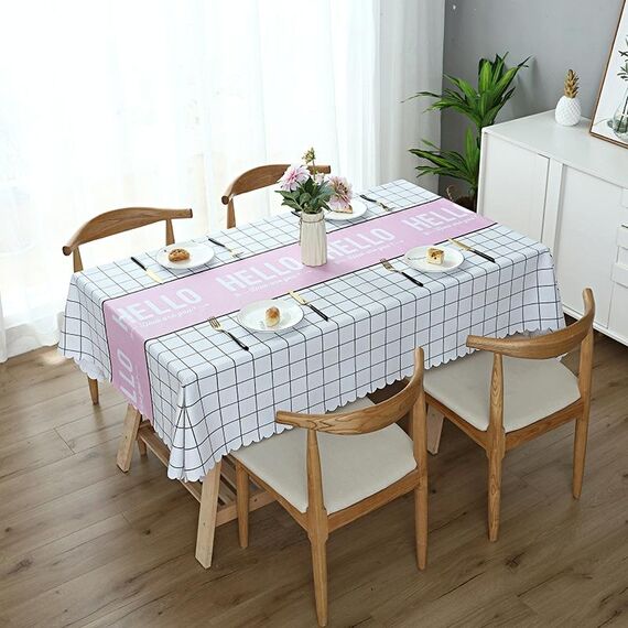 Printinging caffè Tavolo da pranzo panno impermeabile del PVC Oilproof Antiscalding Tovaglia