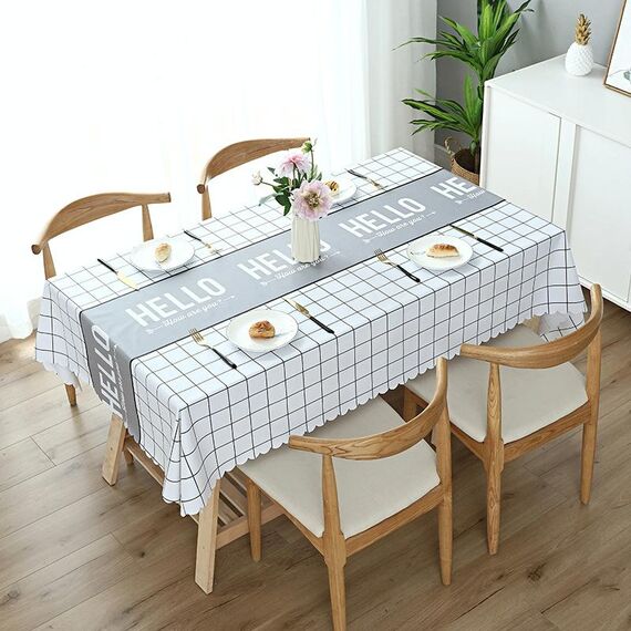 Printinging caffè Tavolo da pranzo panno impermeabile del PVC Oilproof Antiscalding Tovaglia