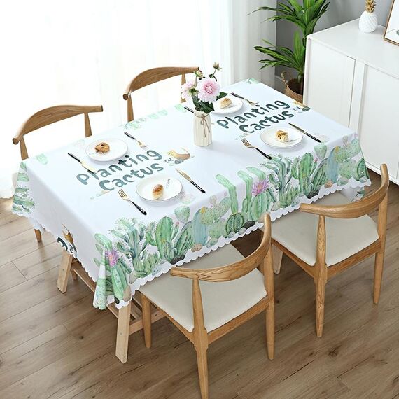 Printinging caffè Tavolo da pranzo panno impermeabile del PVC Oilproof Antiscalding Tovaglia