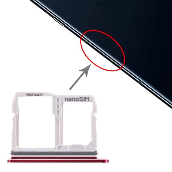 Vassoio scheda SIM + vassoio scheda micro SD per LG V40 ThinQ (rosso)