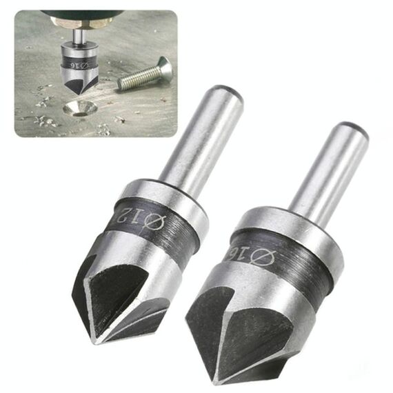 2 in 1 maniglia Round 5 lama di smussatura del legno Countersink Drill Cono Drill