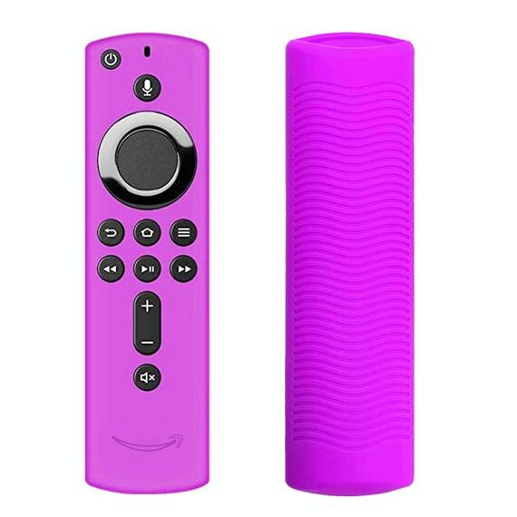 Cover per telecomando in silicone lavabile con texture antiscivolo per telecomando Amazon Fire TV (viola)