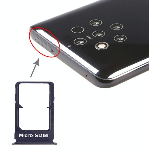 Vassoio scheda SIM + vassoio scheda micro SD per Nokia 9 PureView (blu)