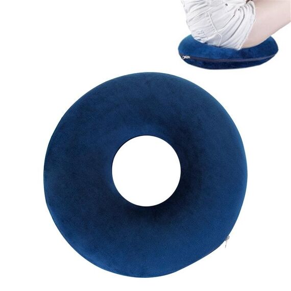 Cuscino anti-decubito Cuscino per sedia circolare in memory foam (blu scuro)
