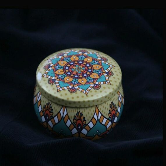 Mini regalo gioielli scatola di latta biscotti caramelle contenitore di tè rotondo tamburo latta scatola cassetto organizer (stile A)