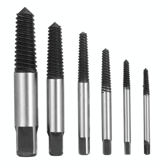 Estrattore di viti per chiodi rotti a filo rotto, specifica: set da 6 pezzi