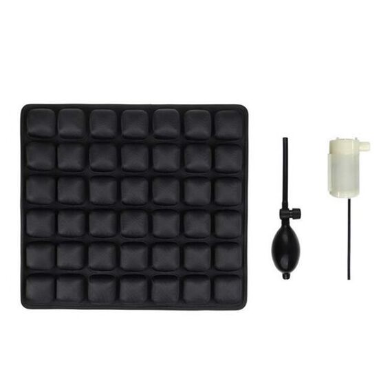 Cuscino d'aria 3D Airbag Traspirante Ufficio Cuscino per belle natiche Cuscino per massaggio decompressione (Cuscino nero a doppio uso con acqua)
