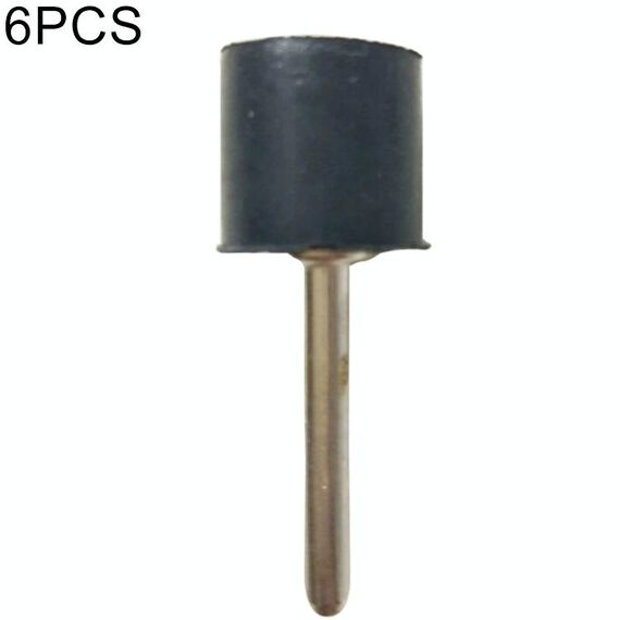 6 pezzi asta di fissaggio dell'anello della carta vetrata della biella della ruota in gomma, senza anello della carta vetrata, diametro asta di gomma: 12,7 mm, diametro gambo: 3,15 mm