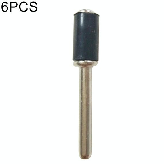 6 pezzi asta di fissaggio dell'anello della carta vetrata della biella della ruota in gomma, senza anello della carta vetrata, diametro dell'asta di gomma: 6,35 mm, diametro del gambo: 2,3 mm