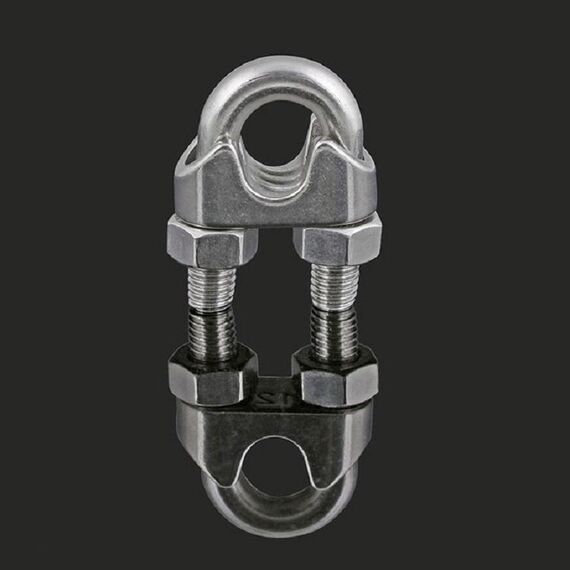 Fibbia con testa rotolante per fune metallica con clip in acciaio inossidabile a forma di U, specifica: M14