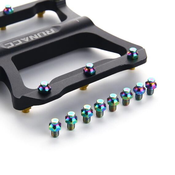 8 pezzi / set pedale per bicicletta in lega di titanio vite antiscivolo M4 (colore)