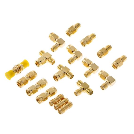 18 PCS / Set Kit connettore maschio femmina SMA Kit adattatore coassiale convertitore spina antenna
