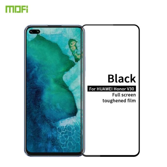 Per Huawei Honor V30 MOFI 9H 2.5D Pellicola in vetro temperato a schermo intero (nero)