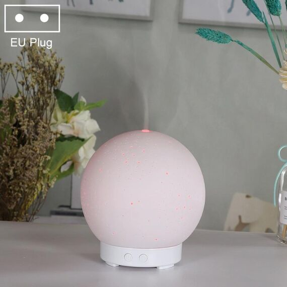 Umidificatore in ceramica Mute Household Moon Shape Aromaterapia Spruzzatore automatico di alcol con lampada colorata