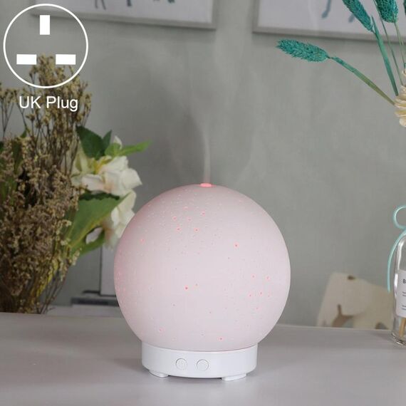 Umidificatore in ceramica Mute Household Moon Shape Aromaterapia Spruzzatore automatico di alcol con lampada colorata