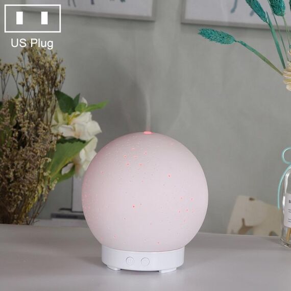 Umidificatore in ceramica Mute Household Moon Shape Aromaterapia Spruzzatore automatico di alcol con lampada colorata