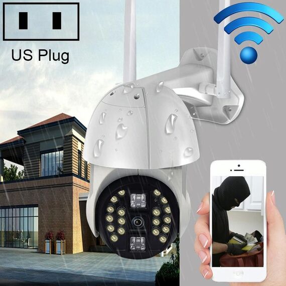 Q20 Telefono cellulare esterno Ruota in remoto Telecamera HD WiFi wireless, supporta tre modalità di visione notturna e rilevamento del movimento Video / Allarme e registrazione, spina americana