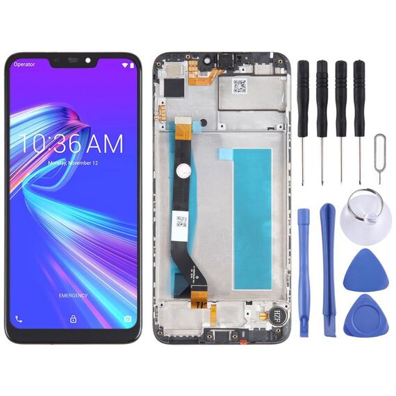 Schermo LCD OEM per Asus Zenfone Max M2 ZB633KL / ZB632KL X01AD digitalizzatore assemblaggio completo con cornice (nero)