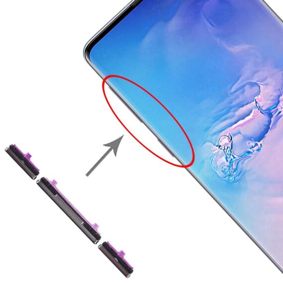 Per Galaxy S10 / Galaxy S10+ 10 Set tasti laterali (nero)