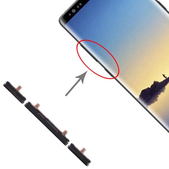 Per Galaxy Note 8 10 Imposta tasti laterali (nero)
