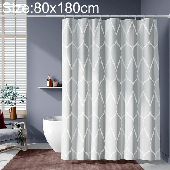 Tenda da doccia Impermeabile da bagno Tende da bagno geometriche grigio chiaro, dimensioni: 80x180 cm