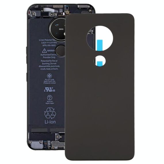 Coperchio posteriore della batteria per Nokia 7.2 / 6.2 TA-1196 / TA-1198 / TA-1200 / TA-1187 / TA-1201 (nero smerigliato)