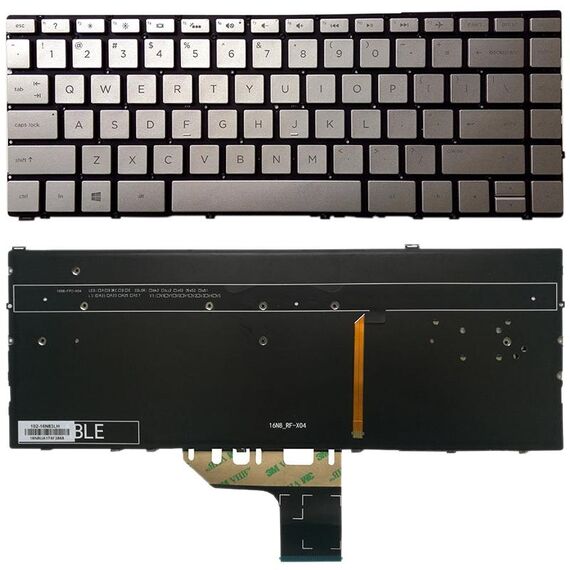 Tastiera versione USA con retroilluminazione tastiera per HP Spectre x360 13-w series 13-w013dx 13-w014dx 13-w023dx 13-w063nr 13-W010CA 13-W020CA (argento)