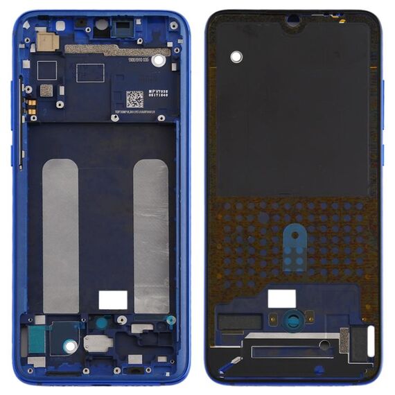 Piastra cornice cornice LCD alloggiamento anteriore per Xiaomi Mi CC9 / 9 Lite (blu)