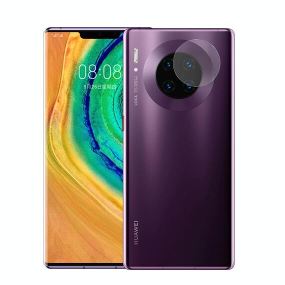 Per Huawei Mate 30 2PCS mocolo 0.15mm 9H 2.5D Lente per fotocamera posteriore con bordo tondo Pellicola in vetro temperato (trasparente)