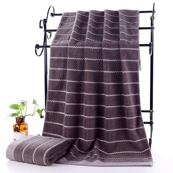 Asciugamano da bagno resistente e assorbente Cotton Wave a 32 fili (marrone)
