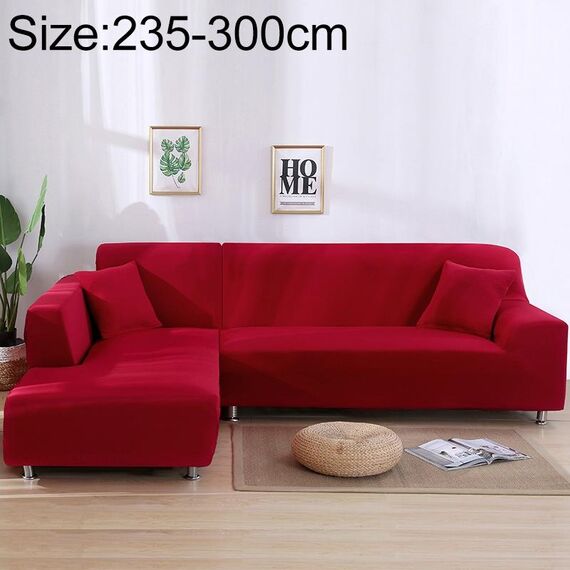 Divano All-inclusive Set universale Copridivano completo Aggiungi un pezzo di federa, dimensioni: quattro posti (235-300 cm) (rosso)