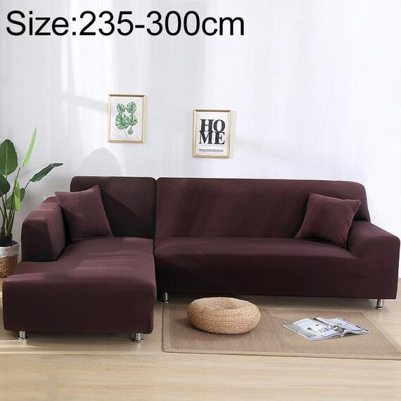 Divano All-inclusive Set universale Copridivano completo Aggiungi un pezzo di federa, dimensioni: quattro posti (235-300 cm) (caffè)