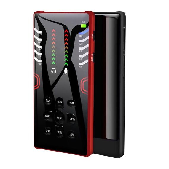 RK-C21 Bluetooth Live Broadcast Audio Cuffie Microfono Webcast Intrattenimento Streamer Scheda audio per telefono, computer PC (rosso)