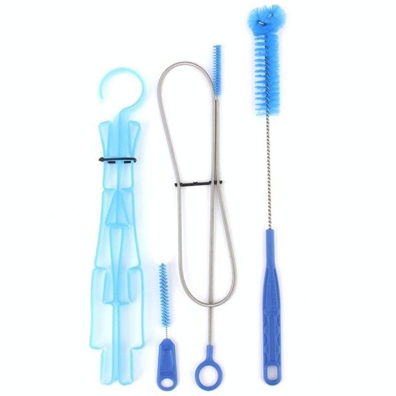 Spazzola di pulizia multifunzione per la pulizia dell'ugello dell'acqua del rivestimento della sacca dell'acqua (blu)