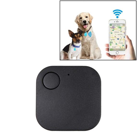 Mini dispositivo anti-smarrimento portatile Bluetooth intelligente con telecomando antifurto portachiavi (nero)