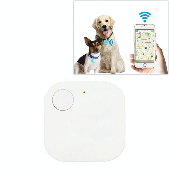 Allarme portachiavi antifurto a distanza Bluetooth portatile mini quadrato antifurto intelligente (bianco)