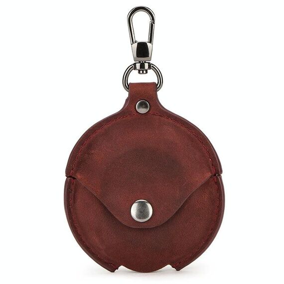 CF1111 per Huawei FreeBuds 3 Crazy Horse Texture Custodia protettiva in pelle per auricolari a conchiglia con gancio (rosso vino)