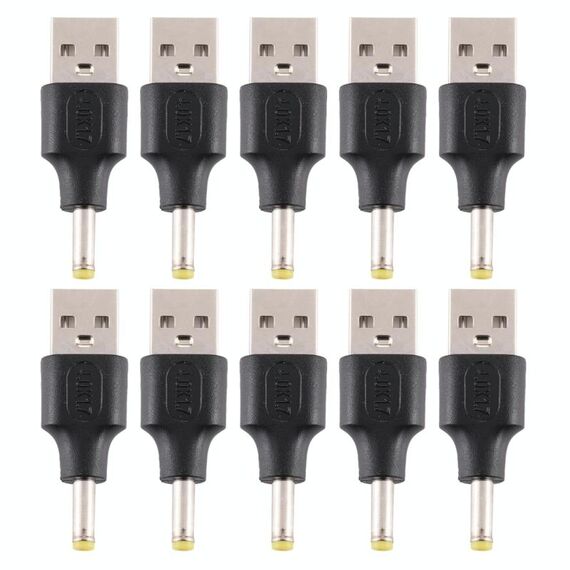 10 PCS 4,0 x 1,7 mm maschio a USB 2.0 connettore di alimentazione CC maschio