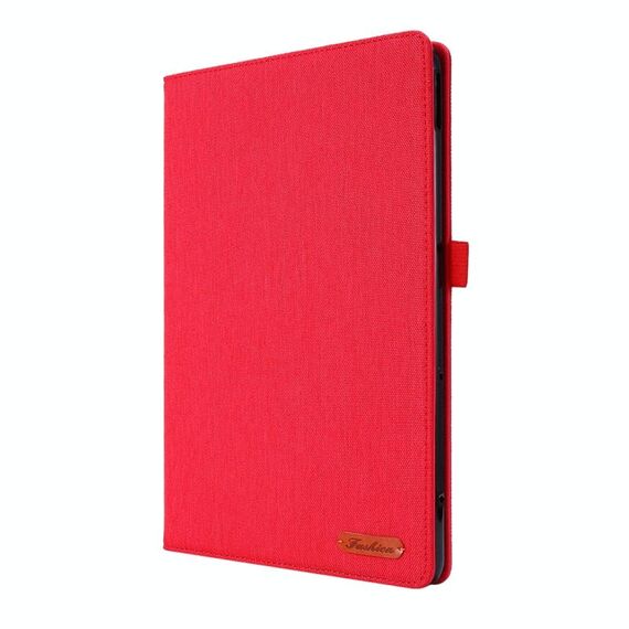 Per Huawei Matepad Pro 10.8 Custodia protettiva in tessuto + TPU piatto con clip per biglietto da visita (rosso)