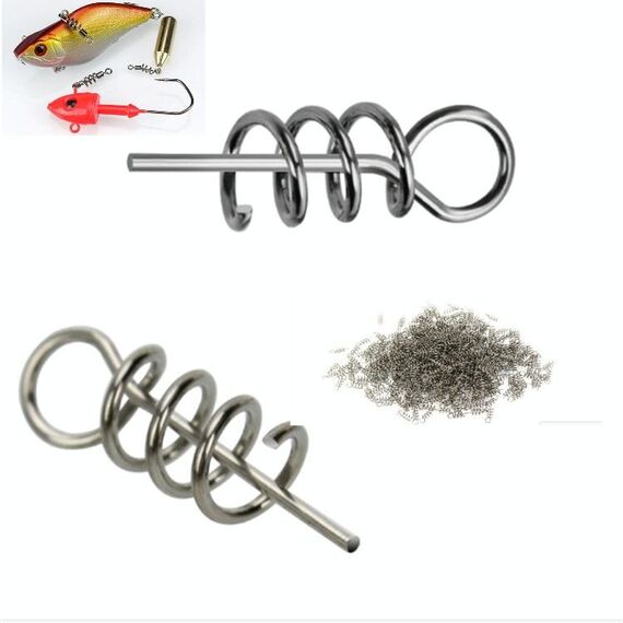 50 PCS Accessori Luya Spilla a molla per esche morbide con perno di bloccaggio, dimensioni: 3,5 cm