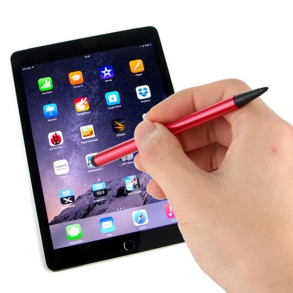 Touch Screen Capacitivo resistivo Precision Touch Touch Doppia punta Penna stilo (rosso)